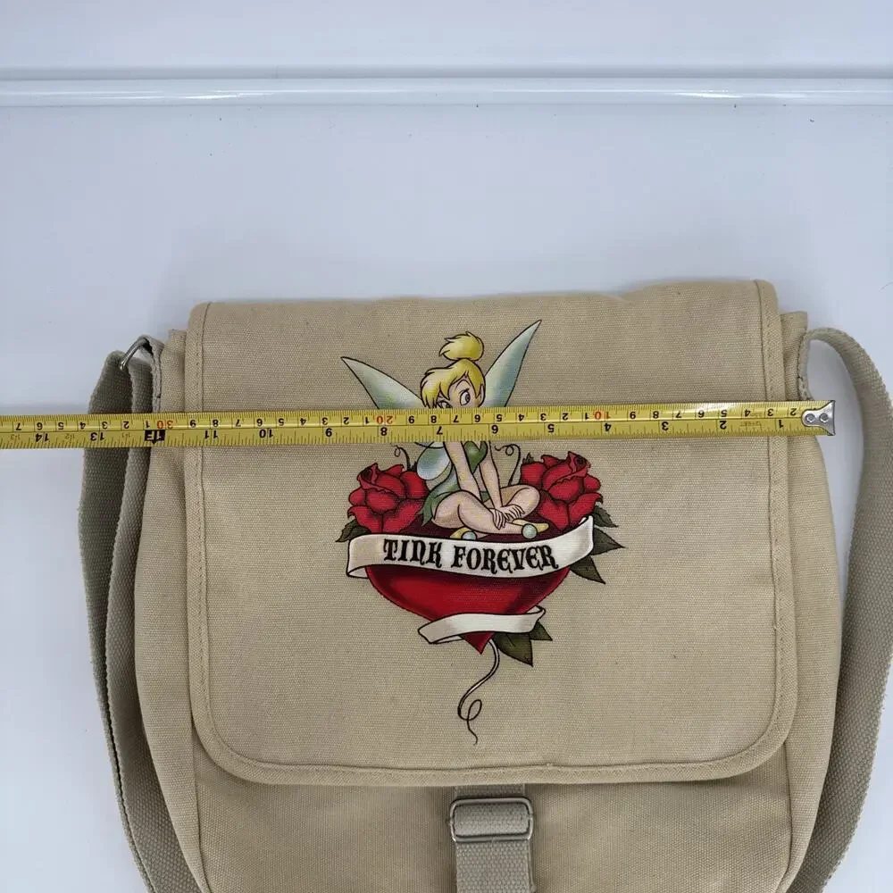 Disney Tinker Bell “Tink Forever” Canvas Messenger Bag 12